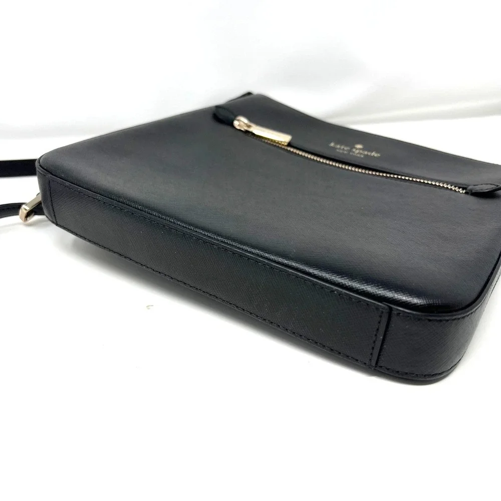 Kate‎ Spade Sadie North South Black Saffiano Leather Crossbody Bag K7379